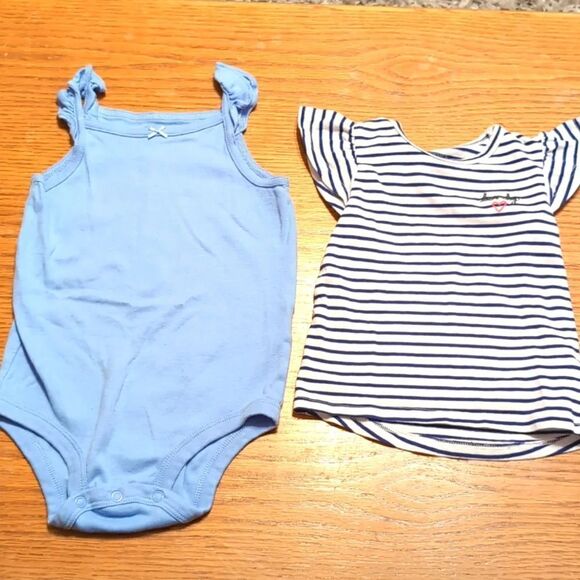 Carter's 12 Month Tank Body Suit and T Shirt - Picture 1 of 8